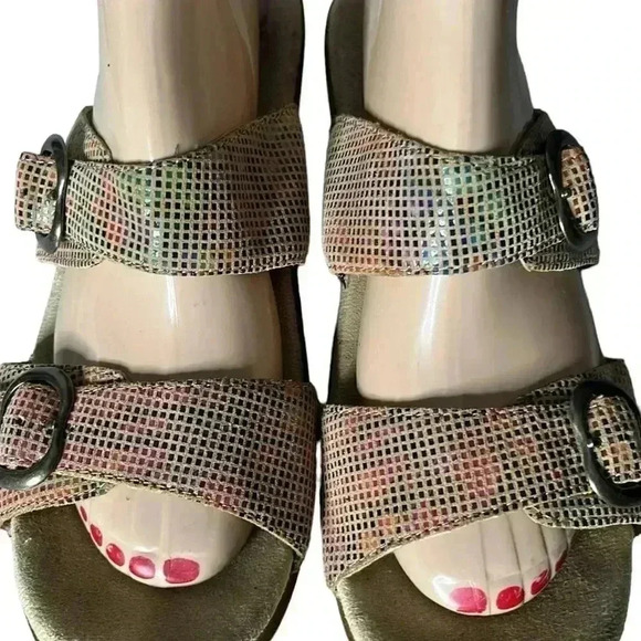 DANSKO SOPHIE Mule Clog Multicolor Strap With Buckle Closure Size 41 - Picture 3 of 7